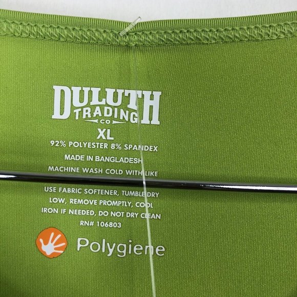 Duluth Trading Co UPF 50 Menn's SzXL Green Shunburn Long Sleeve Crew Neck Shirt - Picture 6 of 12